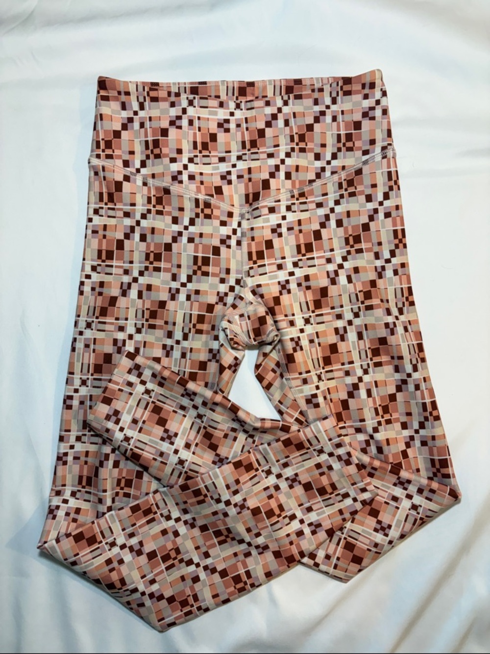 L*Space Active Block Party Hot to Trot Leggings, Geometric Peachy Pink Print, S